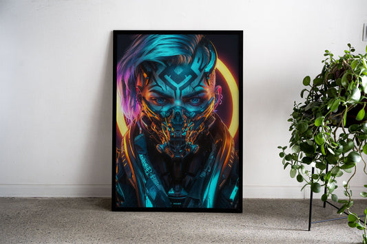 NEON NINJA Asian Style Poster | Wall Art for H ome & Office | High-Quality Print - High-Quality Visual Display