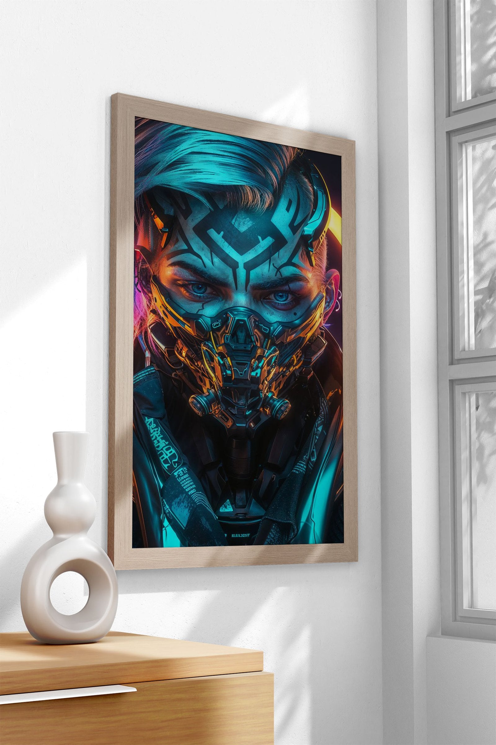 NEON NINJA Asian Style Poster | Wall Art for H ome & Office | High-Quality Print - High-Quality Visual Display