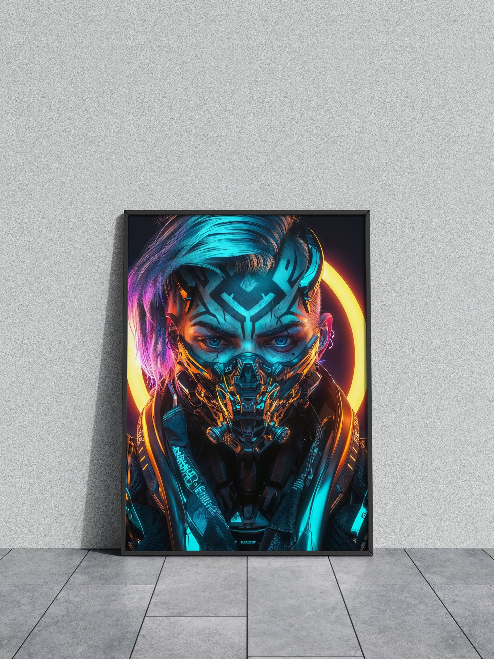 NEON NINJA Asian Style Poster | Wall Art for H ome & Office | High-Quality Print - High-Quality Visual Display