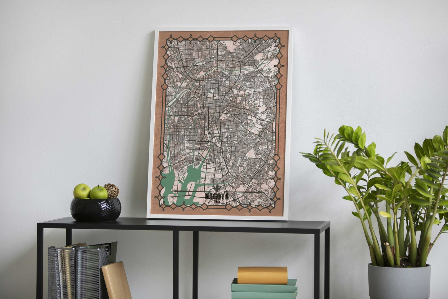 Nagoya City Map Asian Style Poster | Wall Art  for Home & Office | High-Quality Print