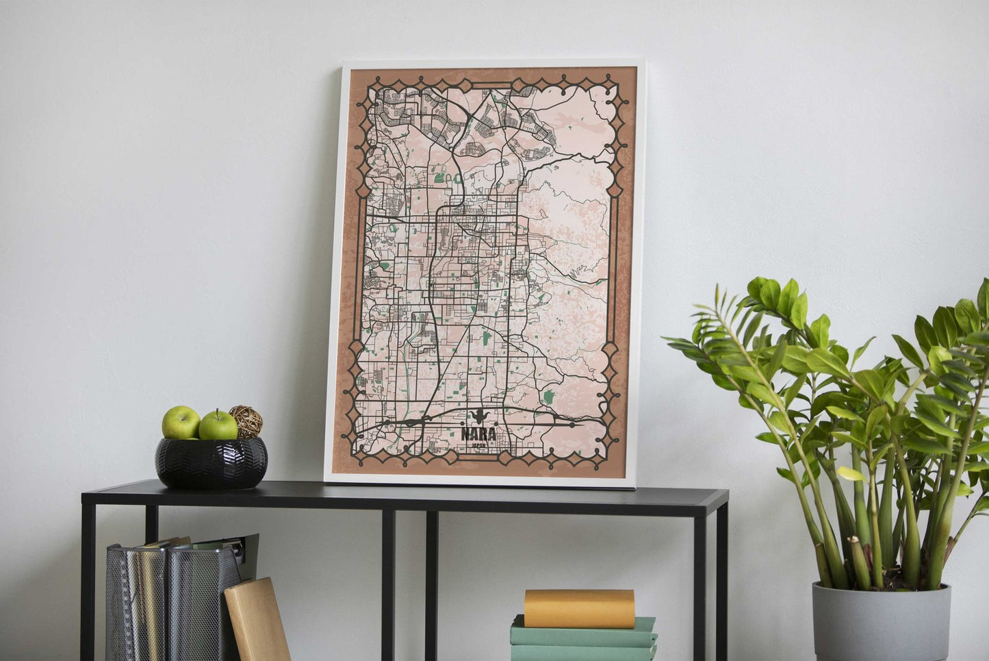 Nara City Map Asian Style Poster | Wall Art for  Home & Office | High-Quality Print - High-Quality Visual Display