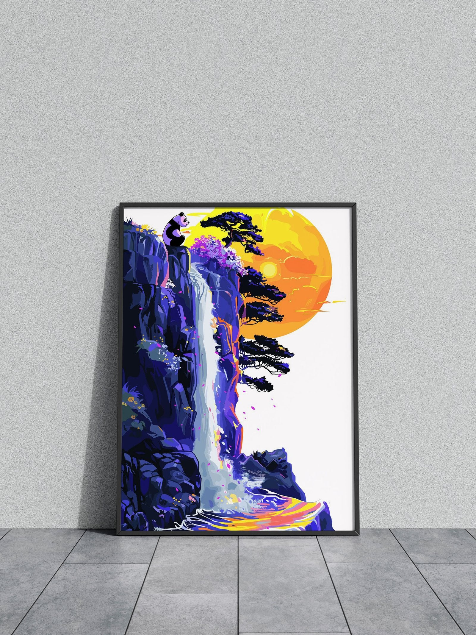 Nature And Panda Asian Style Poster | Wall Art  for Home & Office | High-Quality Print - High-Quality Visual Display