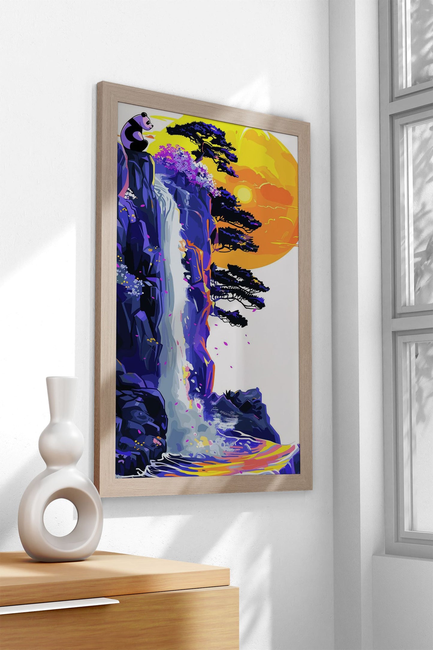 Nature And Panda Asian Style Poster | Wall Art  for Home & Office | High-Quality Print - High-Quality Visual Display