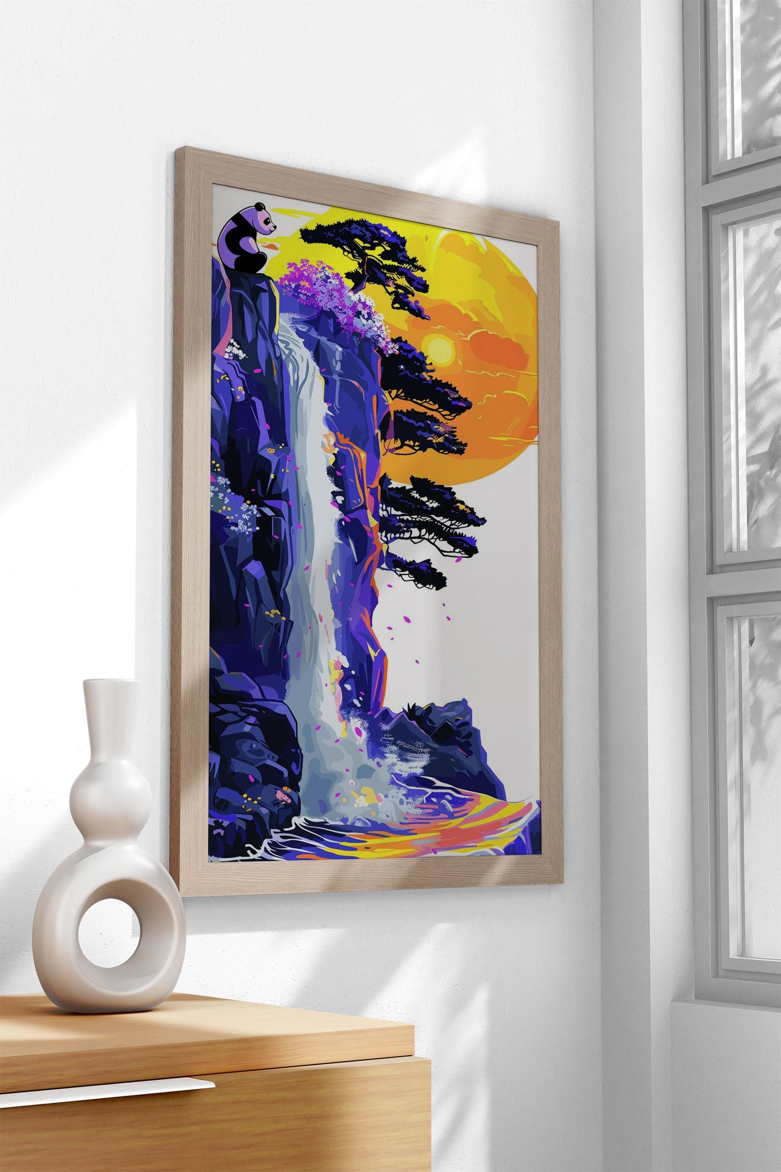Nature And Panda Asian Style Poster | Wall Art  for Home & Office | High-Quality Print - High-Quality Visual Display