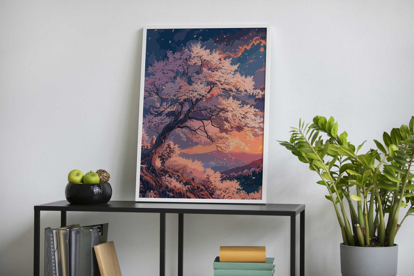 Nature Cherry Blossoms Asian Style Poster | W all Art for Home & Office | High-Quality Print - High-Quality Visual Display