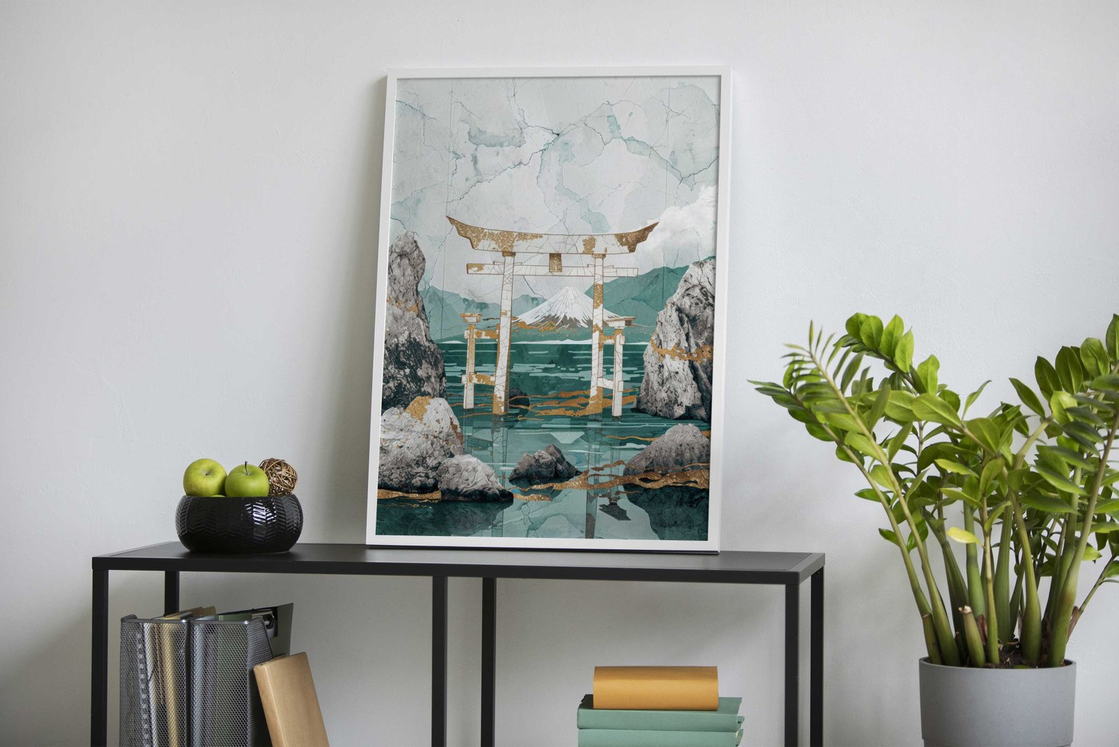 Nature Green Gold Decor Asian Style Poster |  Wall Art for Home & Office | High-Quality Print - High-Quality Visual Display