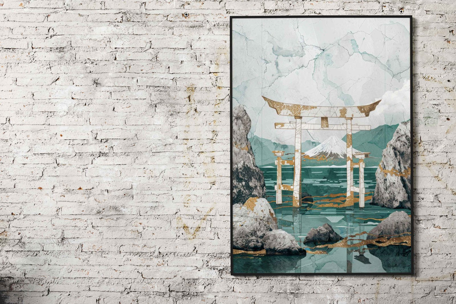 Nature Green Gold Decor Asian Style Poster |  Wall Art for Home & Office | High-Quality Print - High-Quality Visual Display