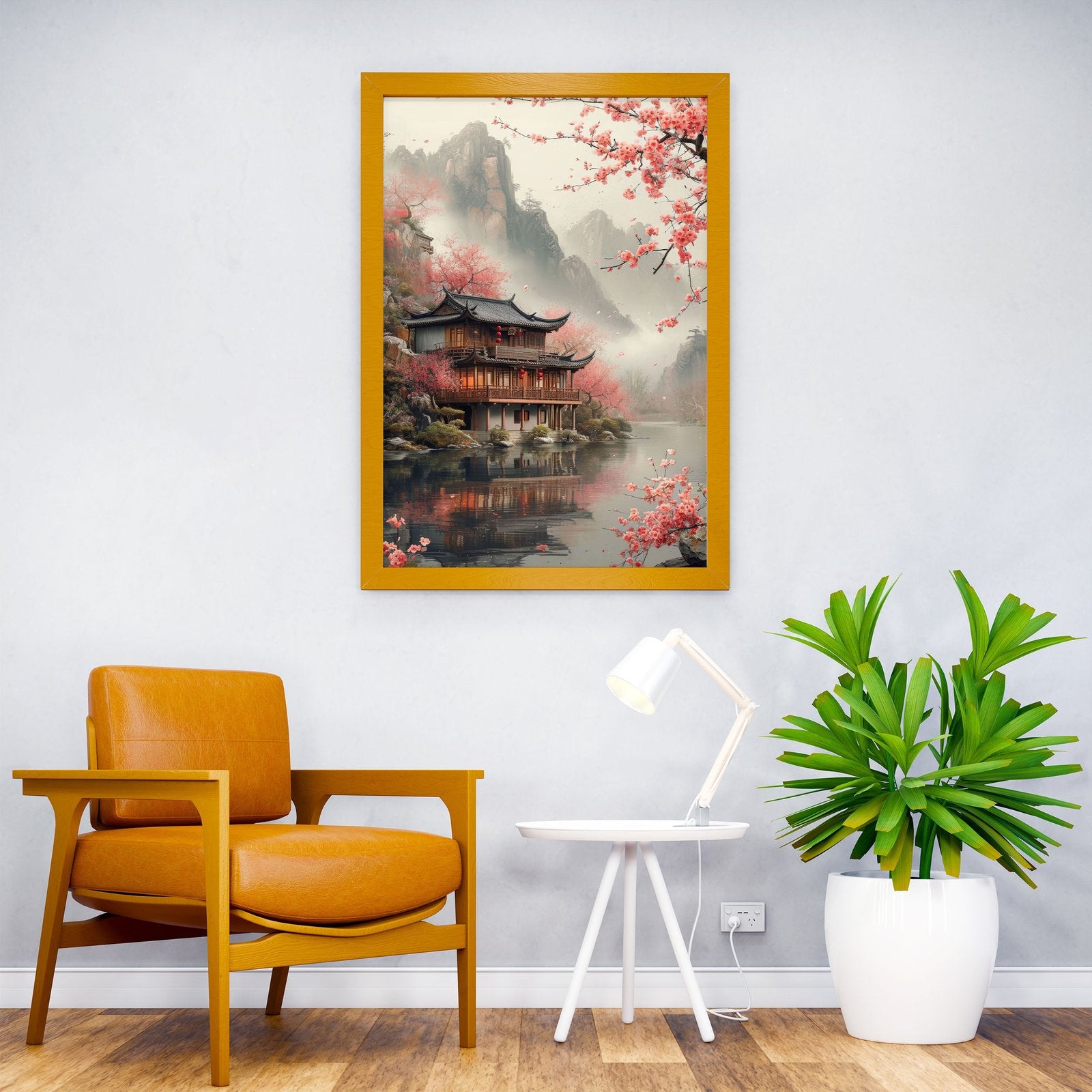 Nature Japanese house Asian Style Poster | W all Art for Home & Office | High-Quality Print - High-Quality Visual Display