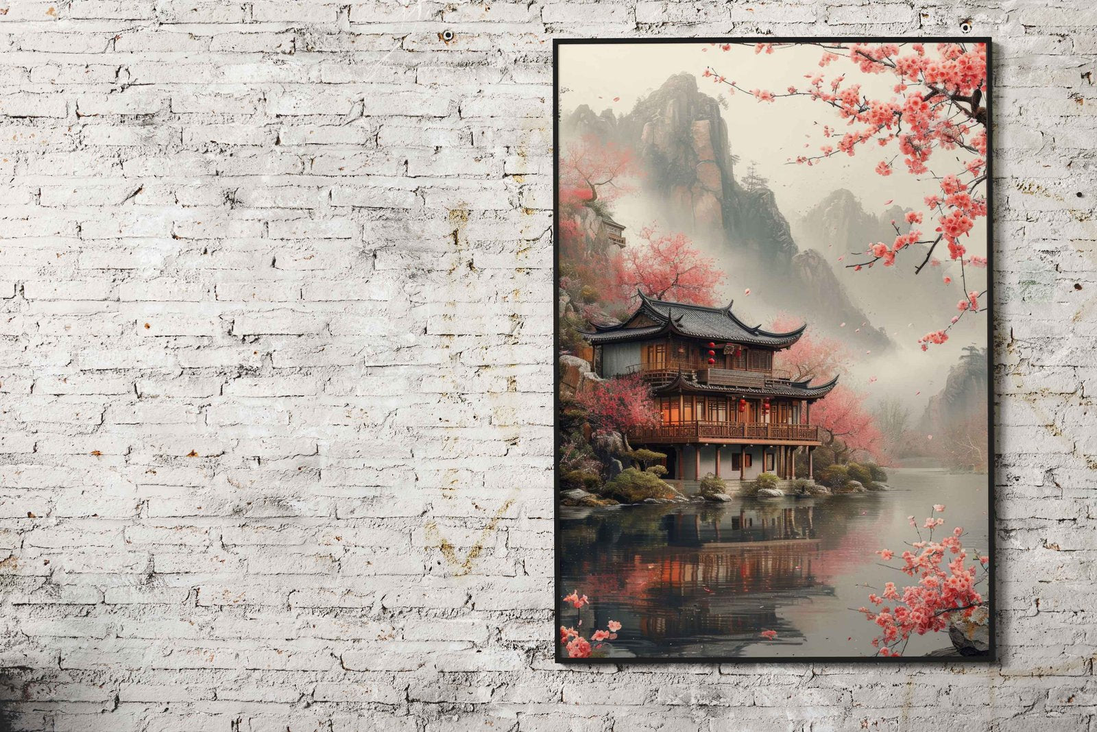 Nature Japanese house Asian Style Poster | W all Art for Home & Office | High-Quality Print - High-Quality Visual Display