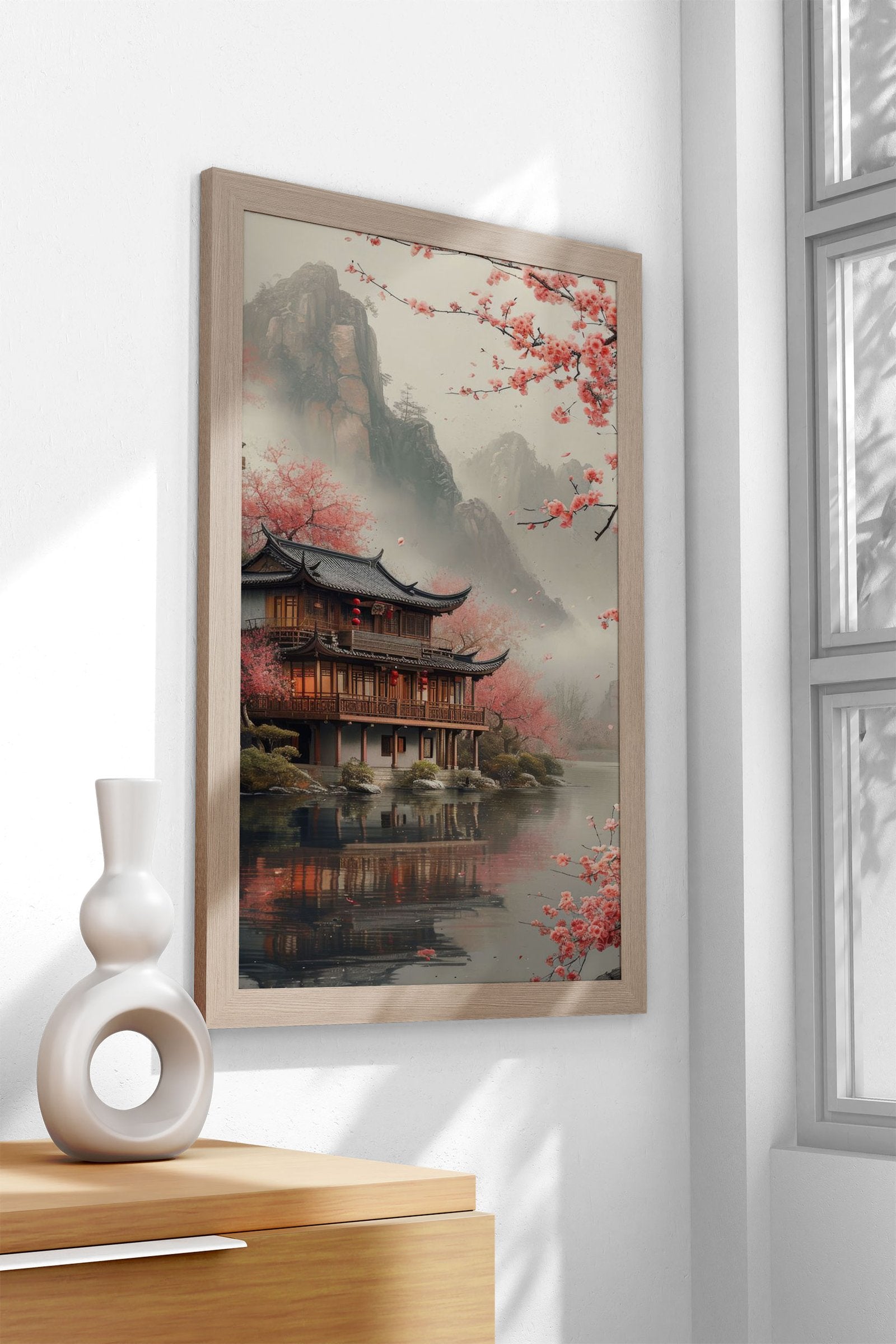 Nature Japanese house Asian Style Poster | W all Art for Home & Office | High-Quality Print - High-Quality Visual Display