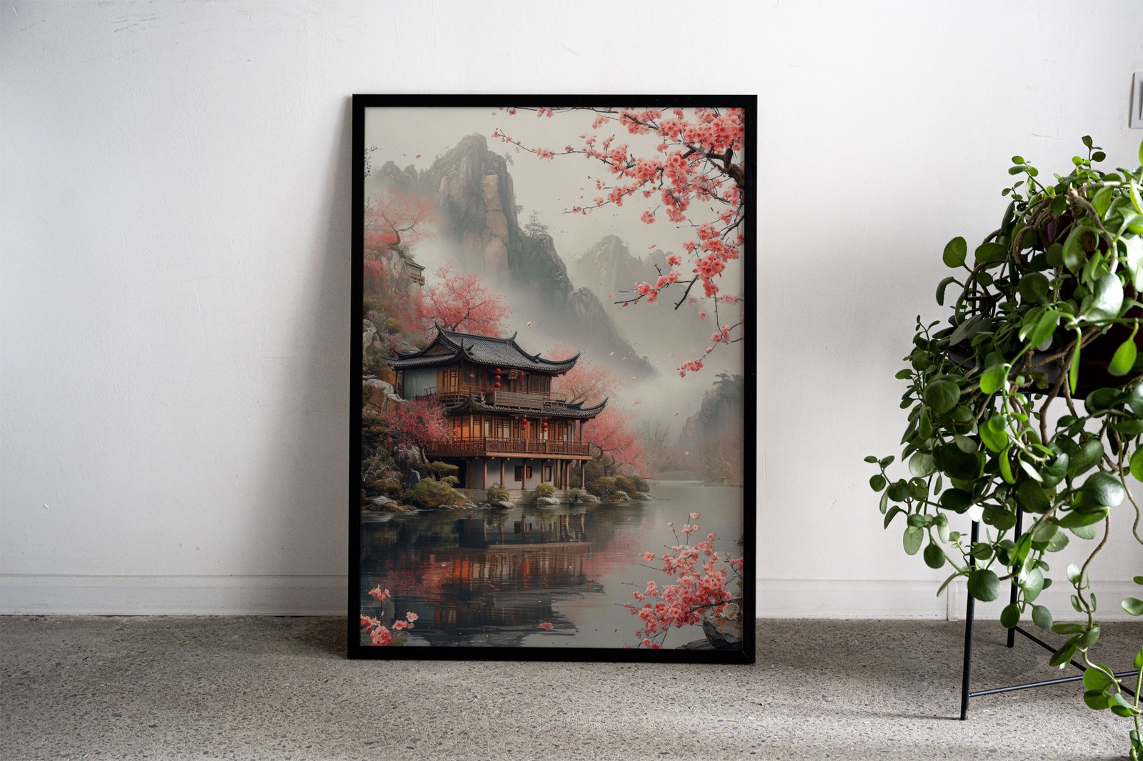 Nature Japanese house Asian Style Poster | W all Art for Home & Office | High-Quality Print - High-Quality Visual Display