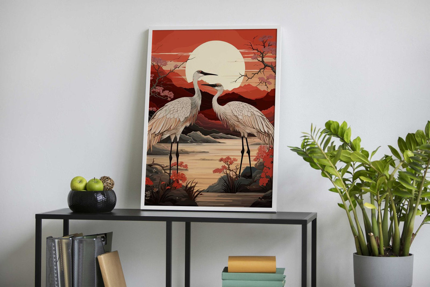 Nature Stork Asian Style Poster | Wall Art for H ome & Office | High-Quality Print - High-Quality Visual Display