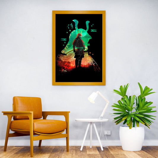Negative Aki Samurai Asian Style Poster | Wall  Art for Home & Office | High-Quality Print - High-Quality Visual Display