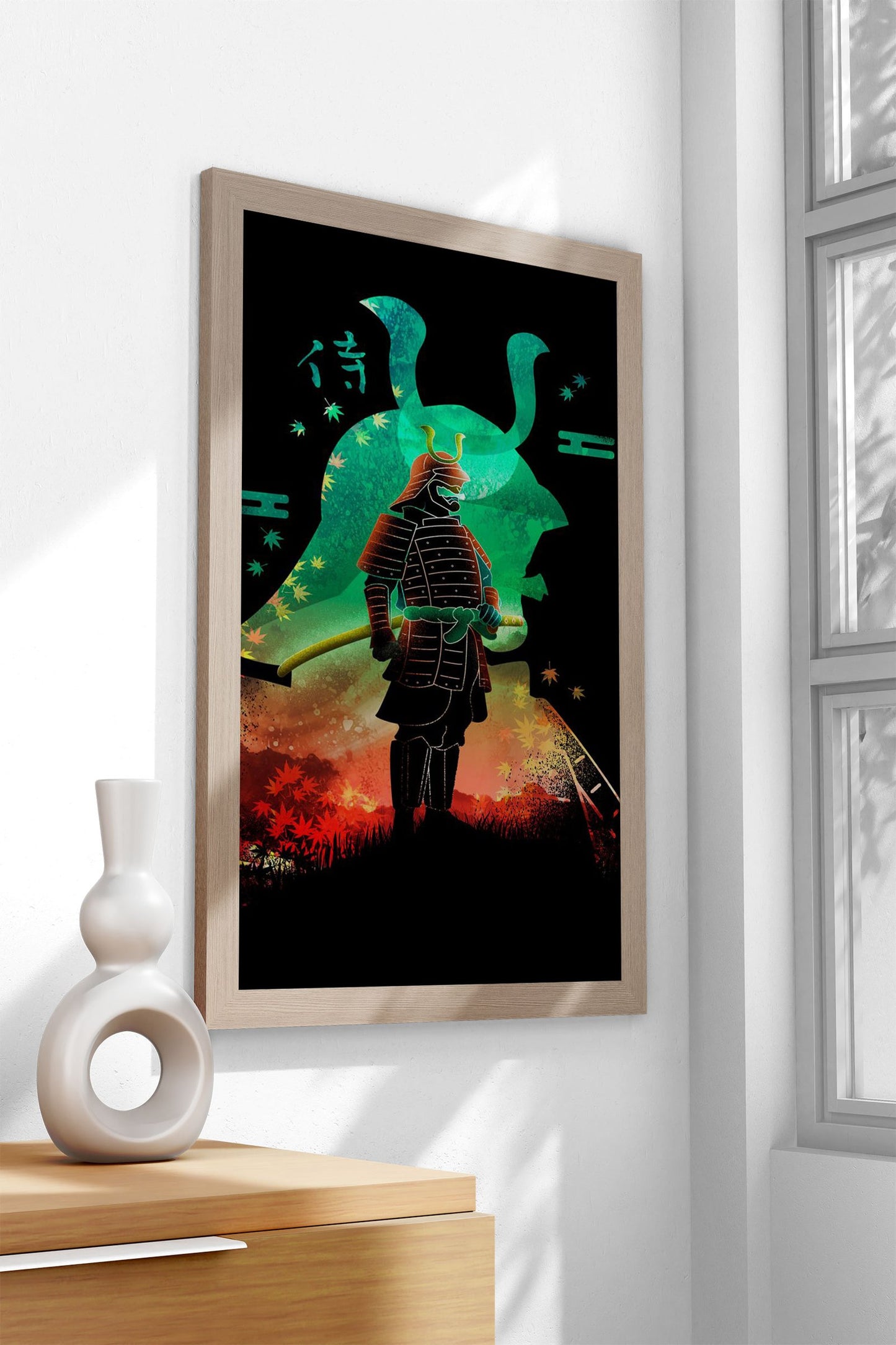 Negative Aki Samurai Asian Style Poster | Wall  Art for Home & Office | High-Quality Print - High-Quality Visual Display