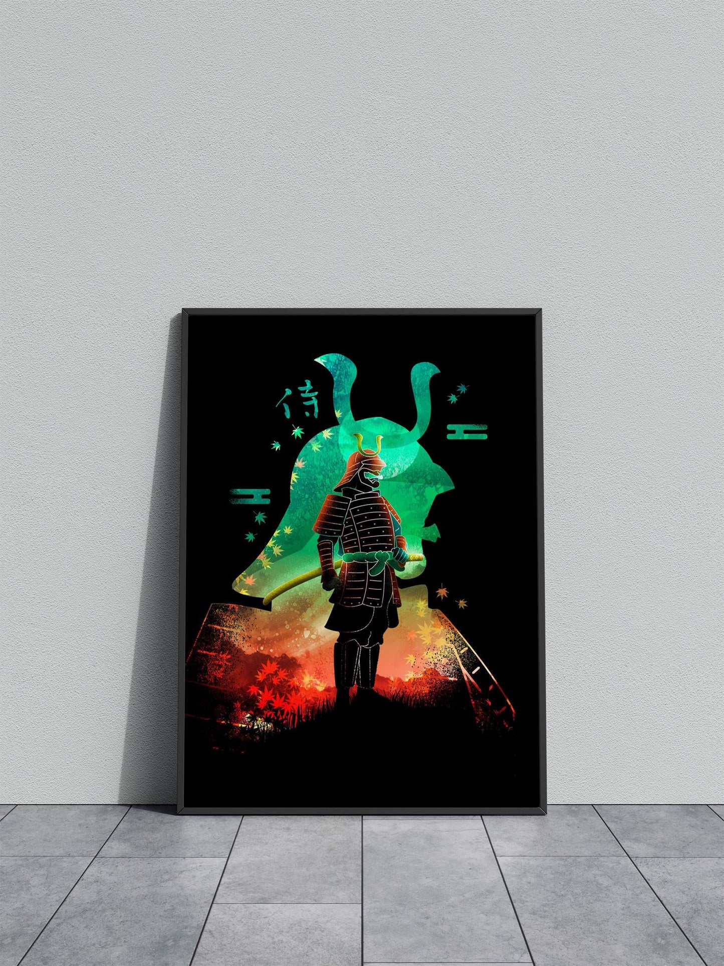 Negative Aki Samurai Asian Style Poster | Wall  Art for Home & Office | High-Quality Print - High-Quality Visual Display