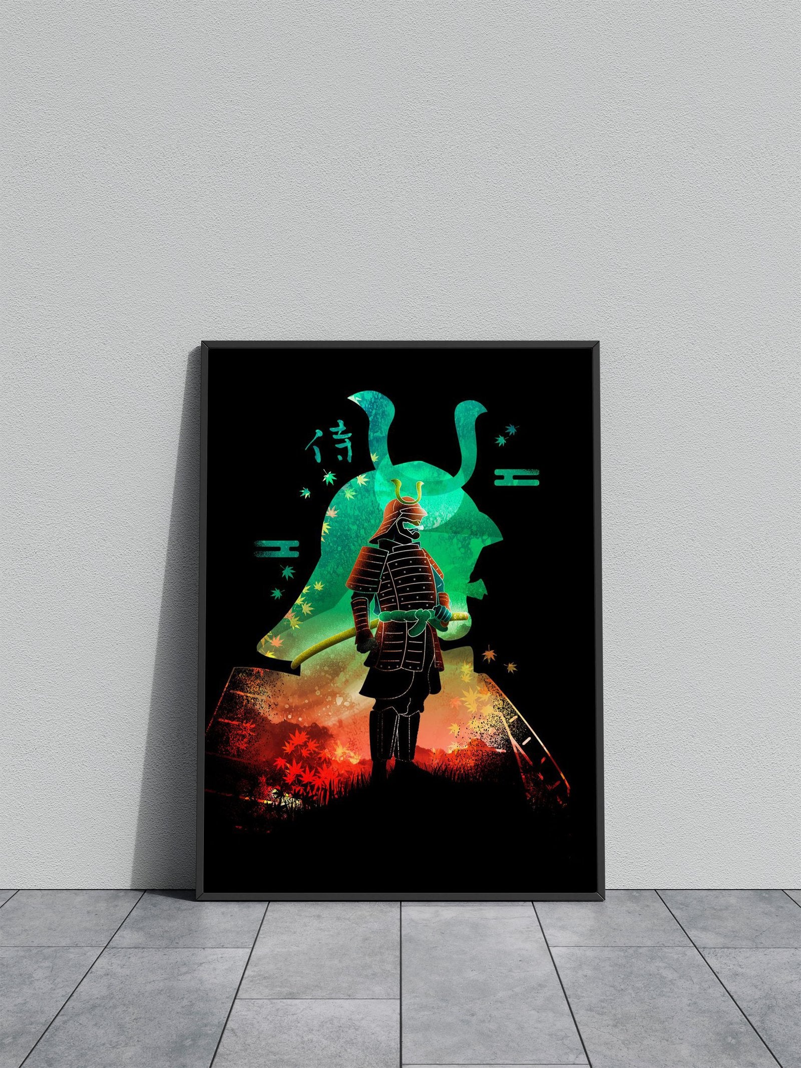 Negative Aki Samurai Asian Style Poster | Wall  Art for Home & Office | High-Quality Print - High-Quality Visual Display