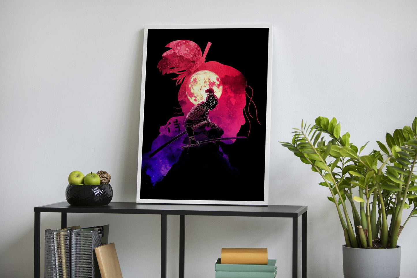 Negative BloodMoon Samurai Asian Style Post er | Wall Art for Home & Office | High-Quality Print - High-Quality Visual Display
