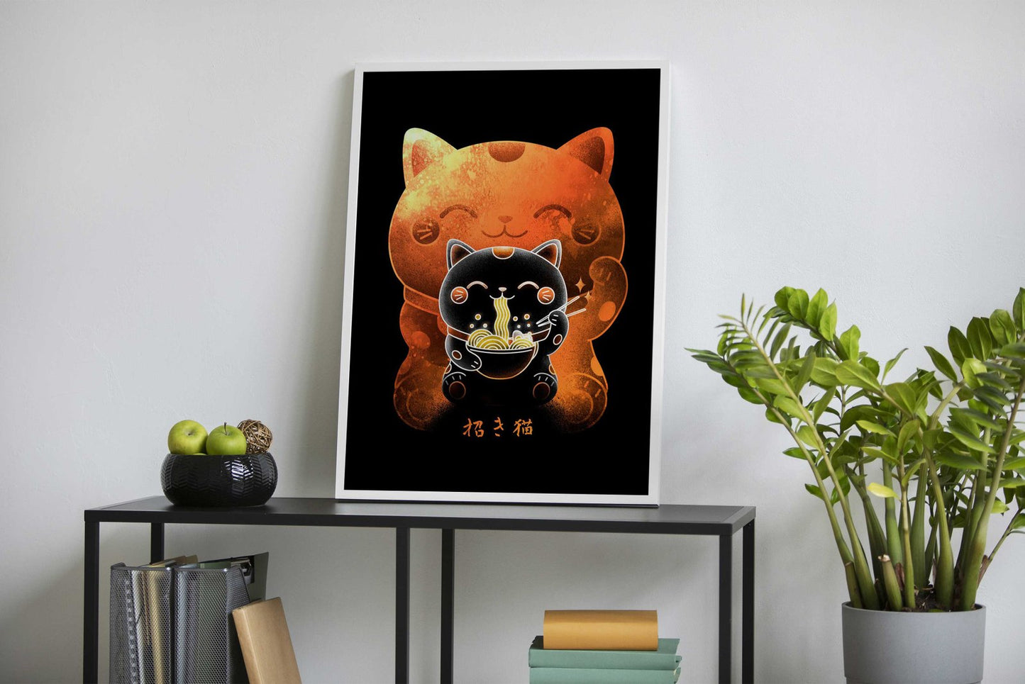 Negative Maneki Neko Asian Style Poster | Wa ll Art for Home & Office | High-Quality Print - High-Quality Visual Display