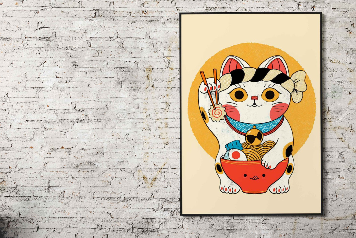 Neko Ramen Cat Japan Asian Style Poster | W all Art for Home & Office | High-Quality Print - High-Quality Visual Display