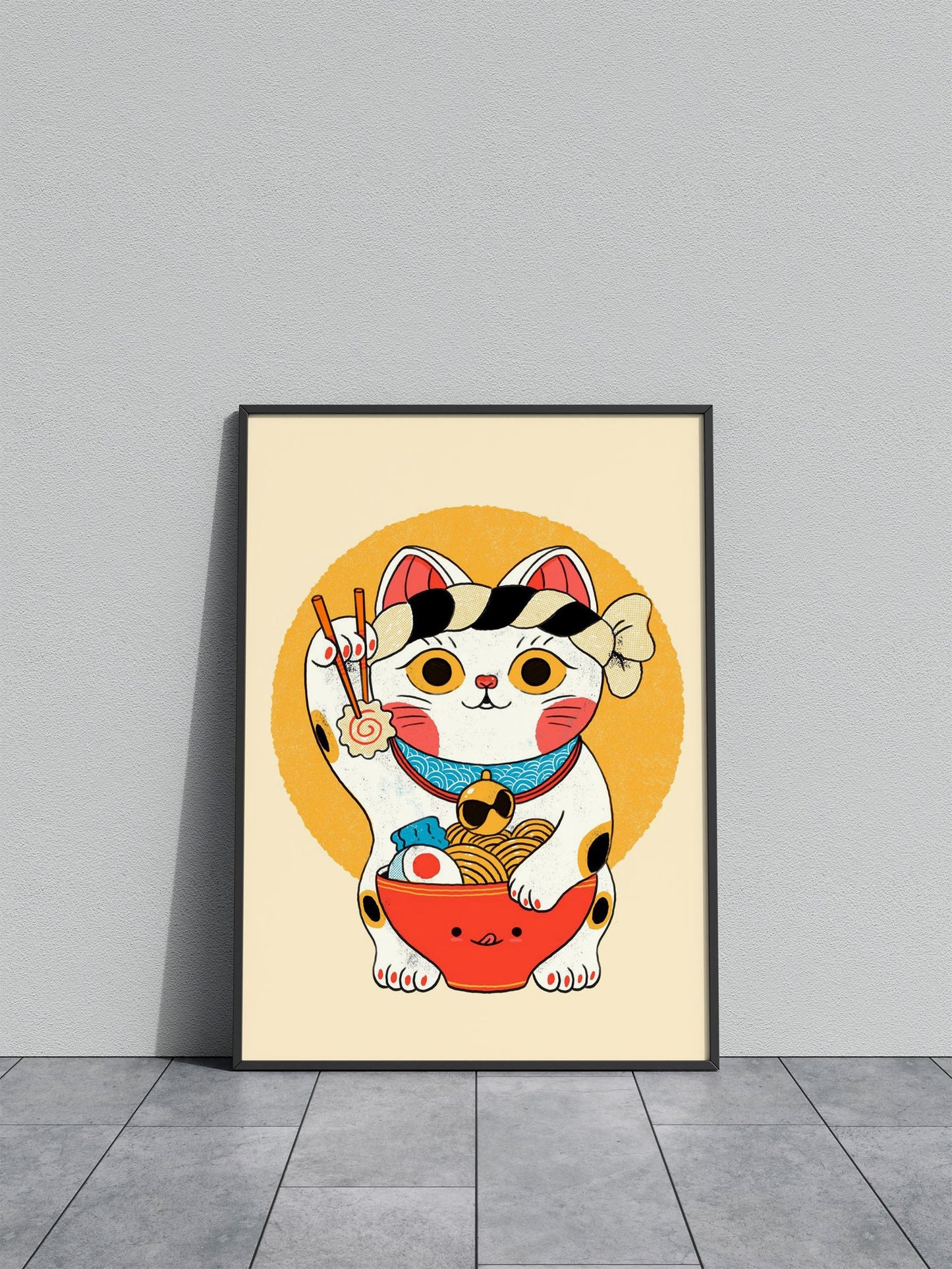 Neko Ramen Cat Japan Asian Style Poster | W all Art for Home & Office | High-Quality Print - High-Quality Visual Display