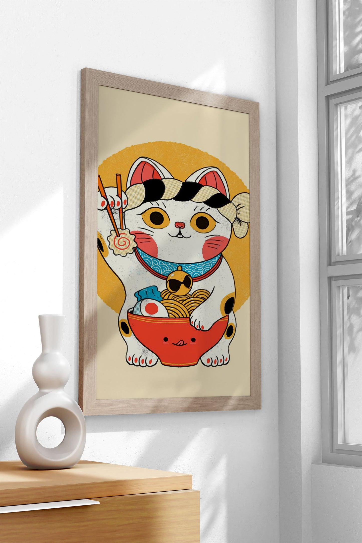 Neko Ramen Cat Japan Asian Style Poster | W all Art for Home & Office | High-Quality Print - High-Quality Visual Display