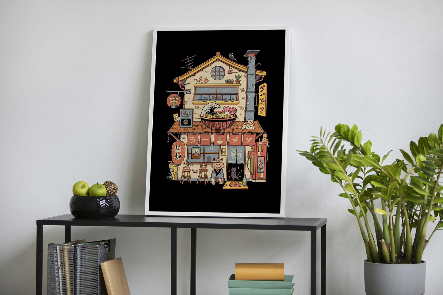 Neko Ramen Sign Asian Style Poster | Wall Art  for Home & Office | High-Quality Print - High-Quality Visual Display