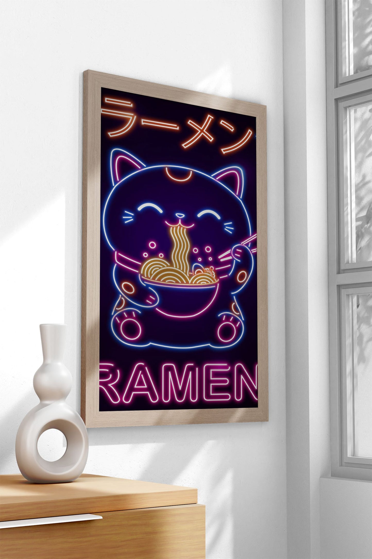Neko Ramen Asian Style Poster | Wall Art for H ome & Office | High-Quality Print - High-Quality Visual Display