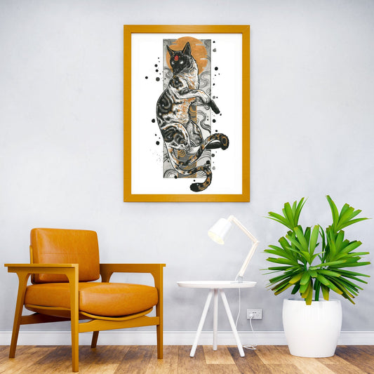 Nekomata Asian Style Poster | Wall Art for Ho me & Office | High-Quality Print - High-Quality Visual Display
