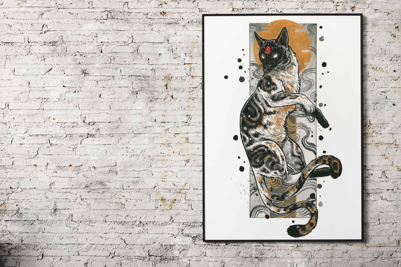 Nekomata Asian Style Poster | Wall Art for Ho me & Office | High-Quality Print - High-Quality Visual Display