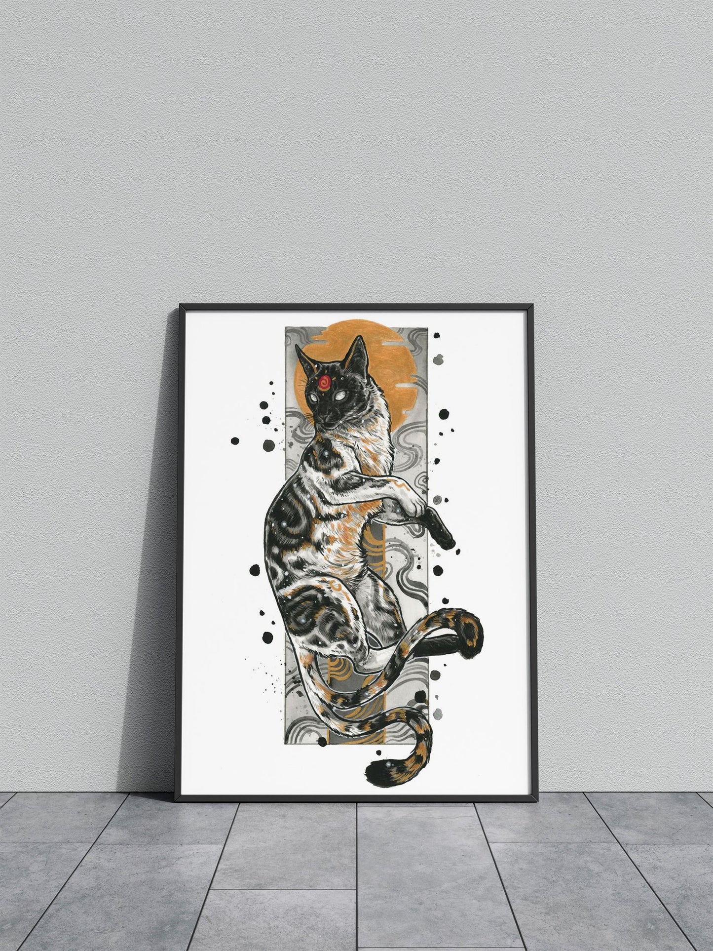 Nekomata Asian Style Poster | Wall Art for Ho me & Office | High-Quality Print - High-Quality Visual Display