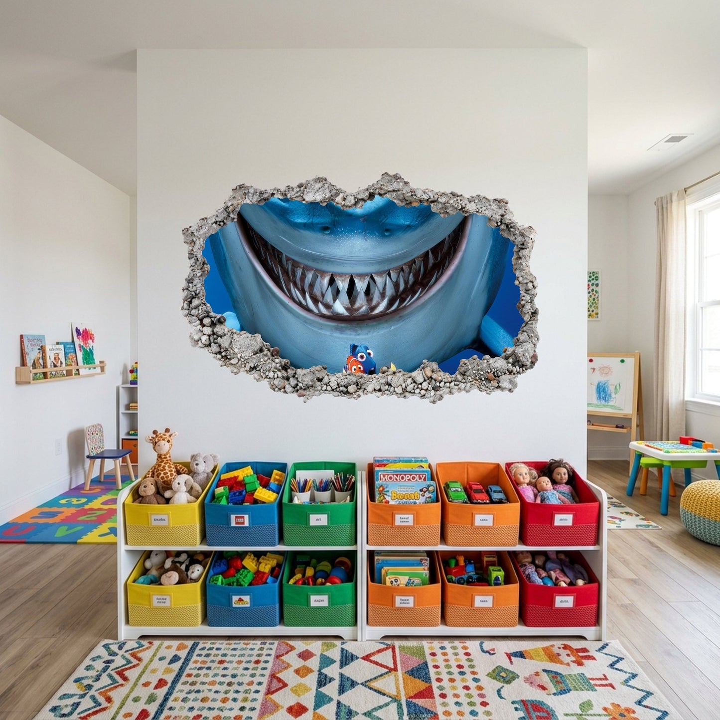 Nemo and Dory Disney Pixar 3D Effect Sticker 3D Wall Hole Decal 177