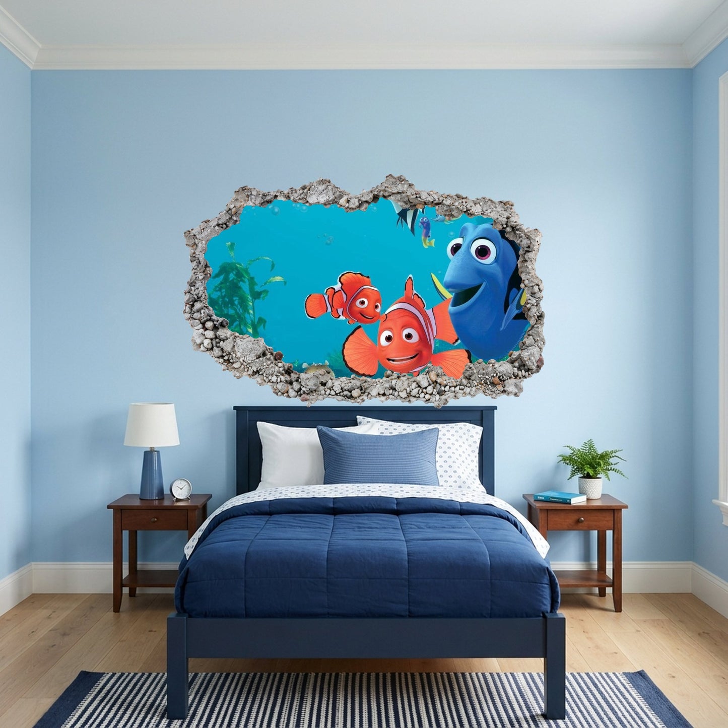Nemo and Dory Disney Pixar 3D Smashed Wall Decal Smashed Brick Decal 180