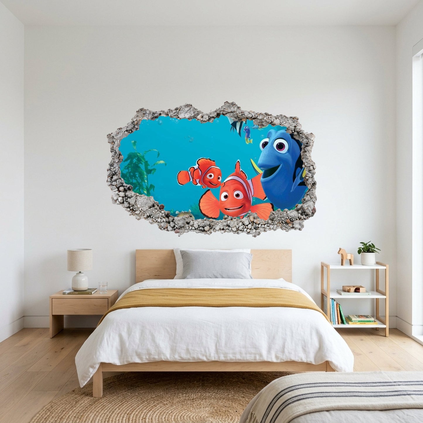 Nemo and Dory Disney Pixar 3D Smashed Wall Decal Smashed Brick Decal 180