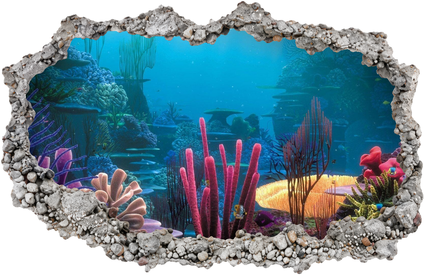 Nemo and Dory Disney Pixar Playroom Art Decal Smashed Brick Decal 181