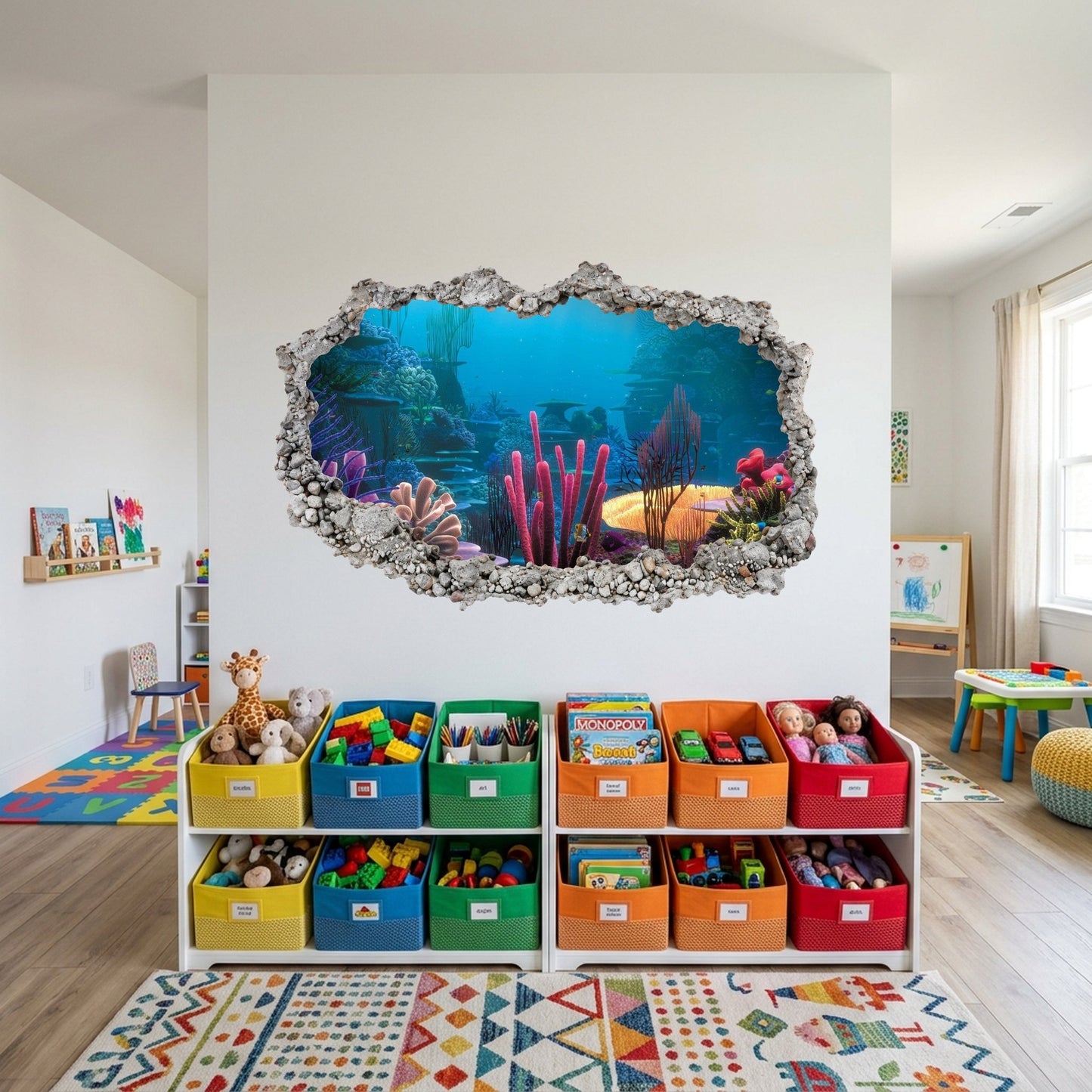 Nemo and Dory Disney Pixar Playroom Art Decal Smashed Brick Decal 181