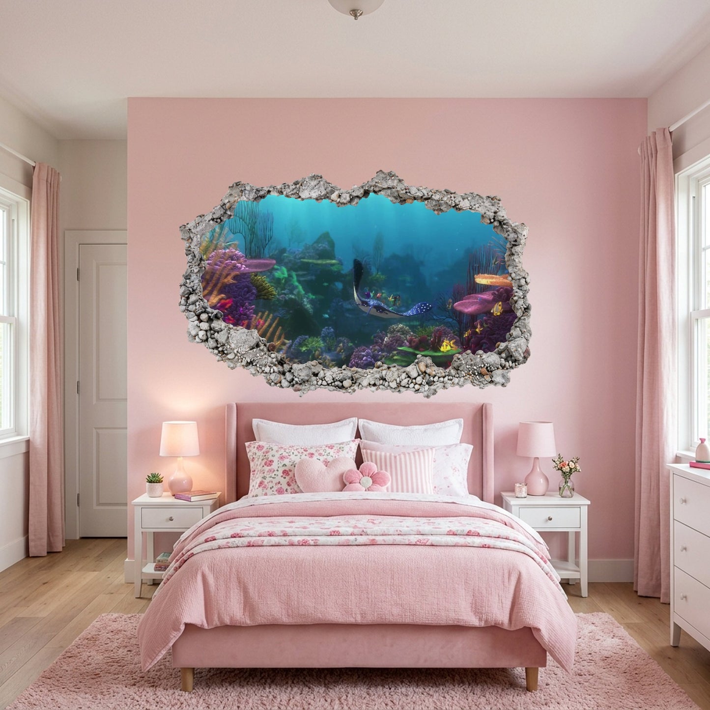 Nemo and Dory Disney Pixar Vinyl Mural 3D Effect Sticker 173