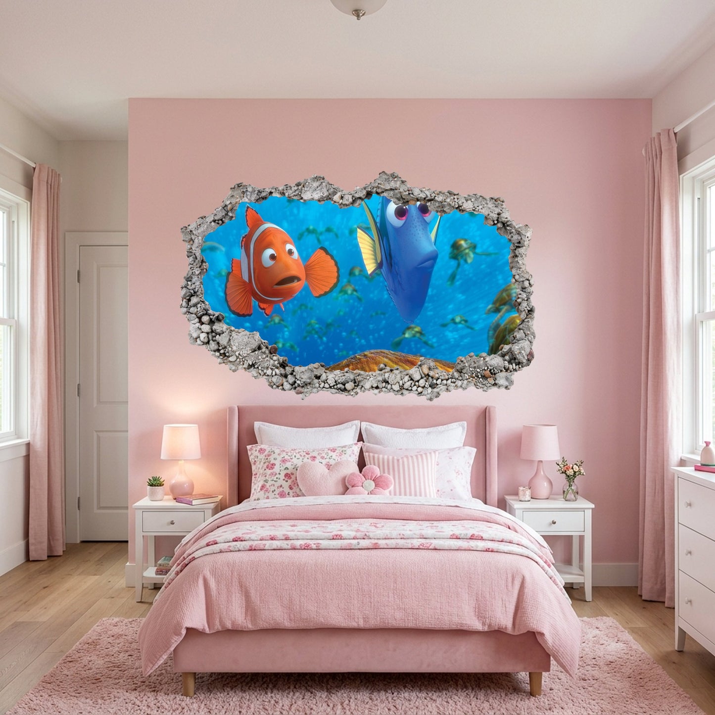 Nemo and Dory Disney Pixar Wall Art Sticker Nursery Wall Art 189