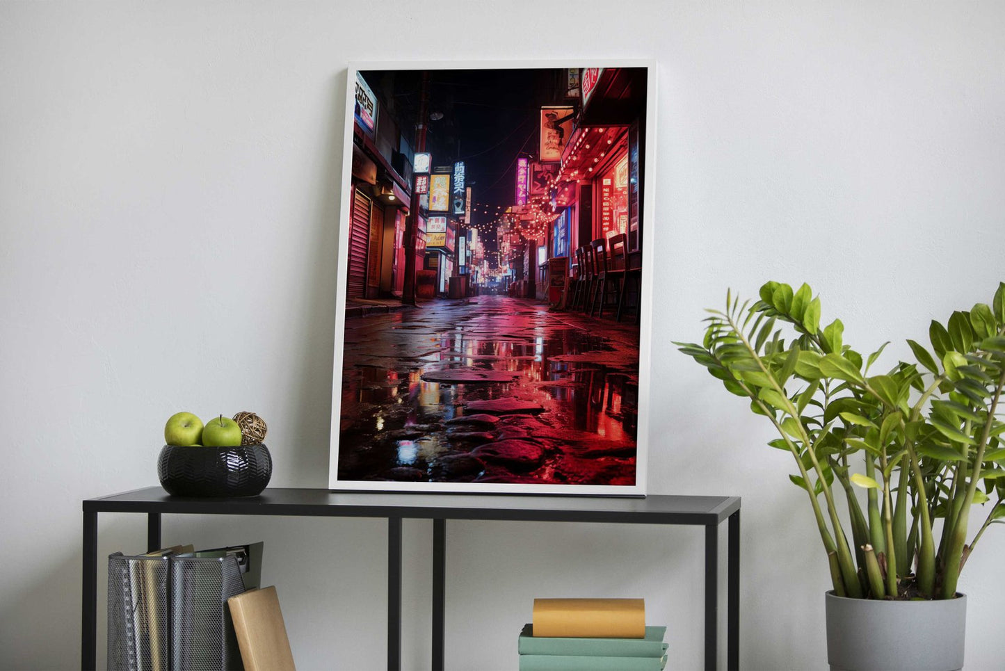 Neon City Street Asian Style Poster | Wall Art f or Home & Office | High-Quality Print - High-Quality Visual Display
