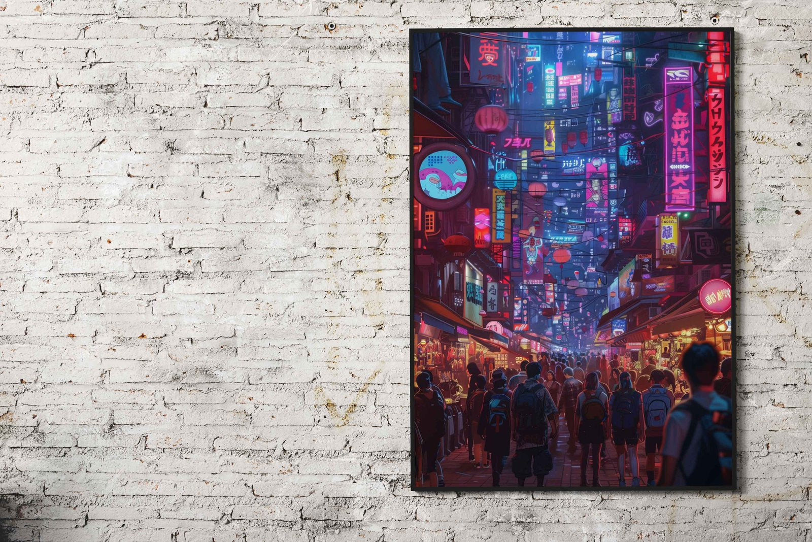Neon City Asian Style Poster | Wall Art for Hom e & Office | High-Quality Print - High-Quality Visual Display