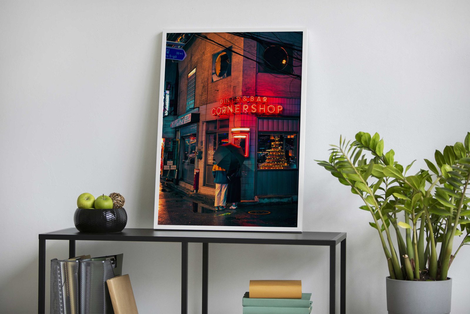 Neon Cornershop Asian Style Poster | Wall Art  for Home & Office | High-Quality Print - High-Quality Visual Display