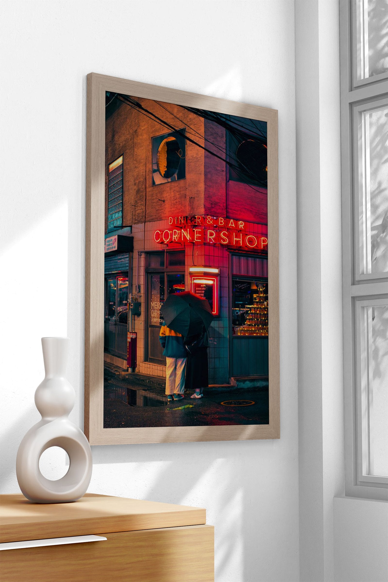Neon Cornershop Asian Style Poster | Wall Art  for Home & Office | High-Quality Print - High-Quality Visual Display