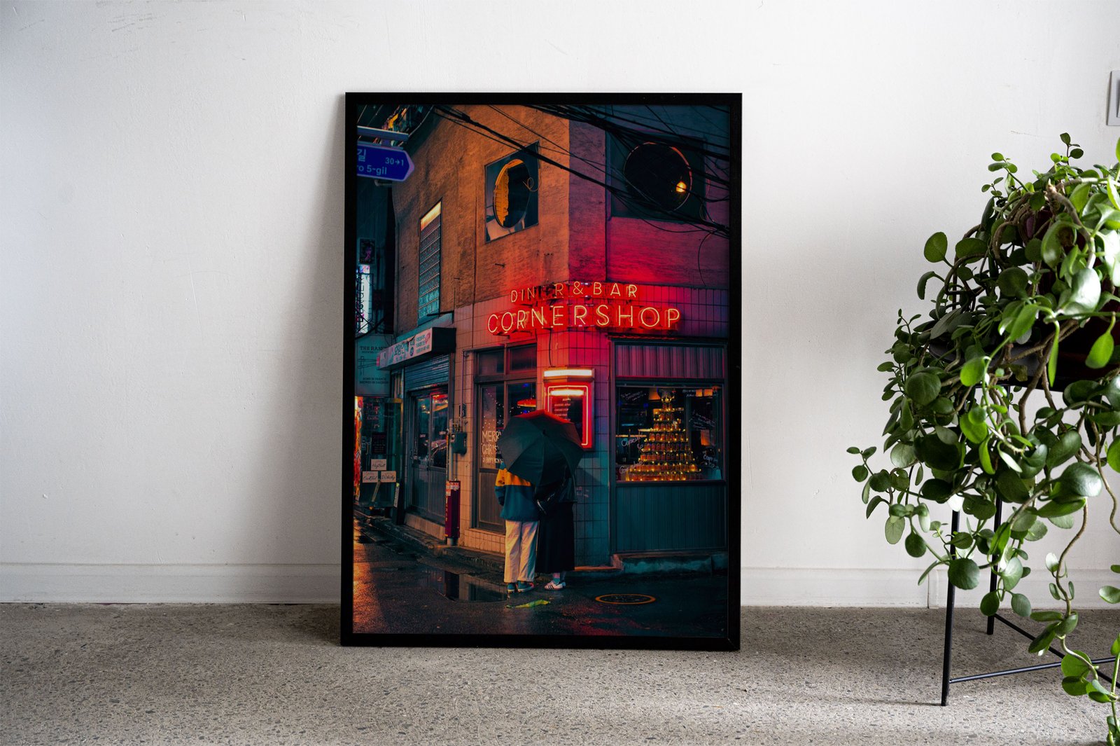 Neon Cornershop Asian Style Poster | Wall Art  for Home & Office | High-Quality Print - High-Quality Visual Display