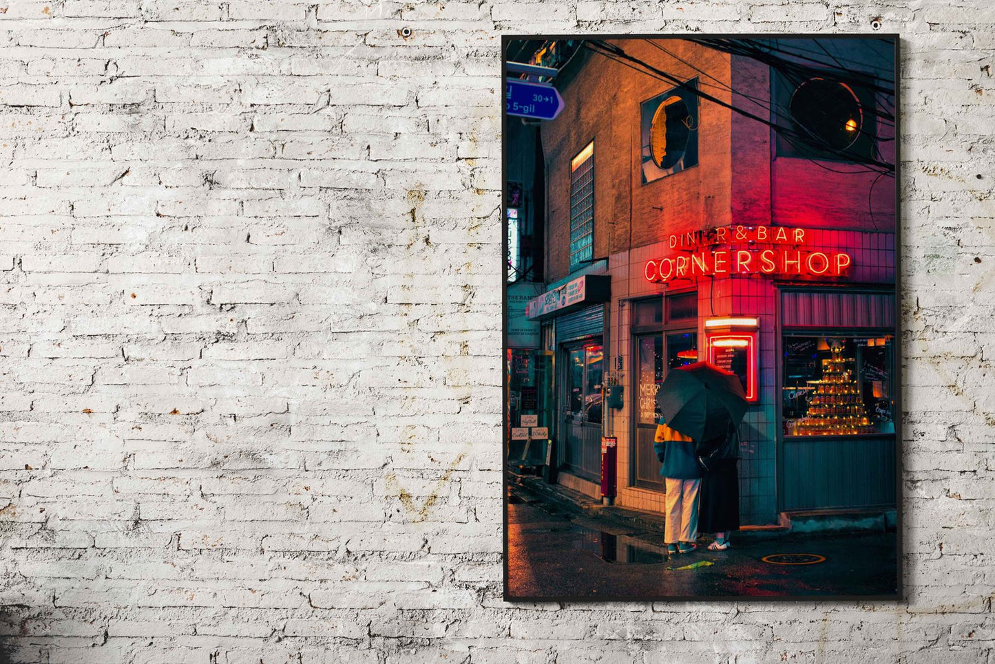 Neon Cornershop Asian Style Poster | Wall Art  for Home & Office | High-Quality Print - High-Quality Visual Display