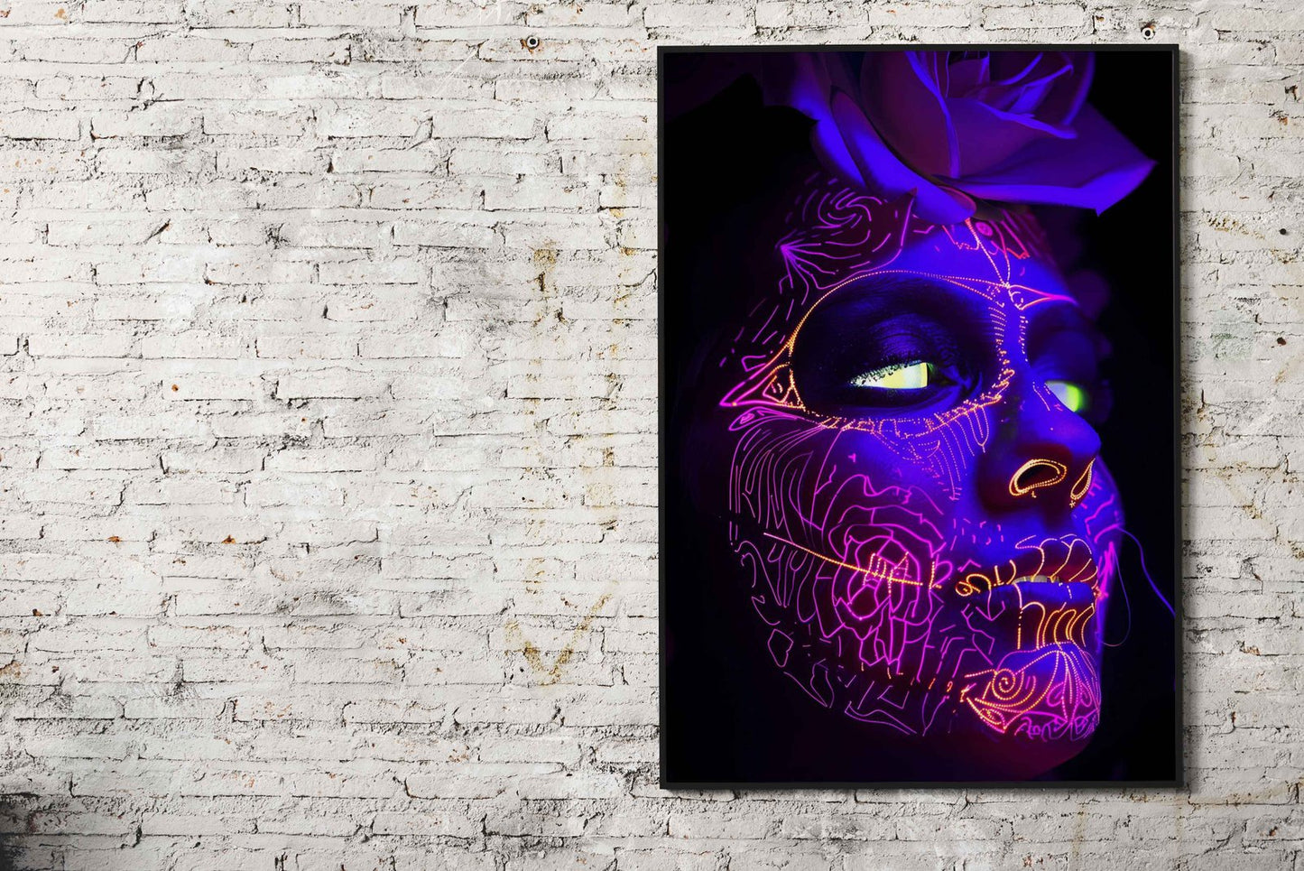 Neon Face 4 Asian Style Poster | Wall Art for H ome & Office | High-Quality Print - High-Quality Visual Display