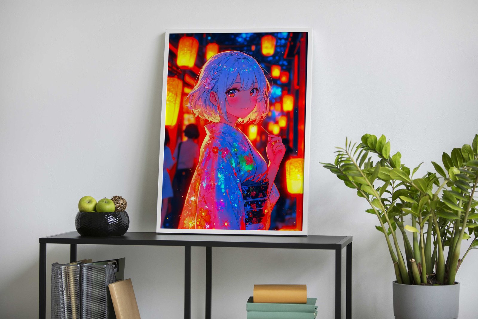 Neon Girl Asian Style Poster | Wall Art for Hom e & Office | High-Quality Print - High-Quality Visual Display