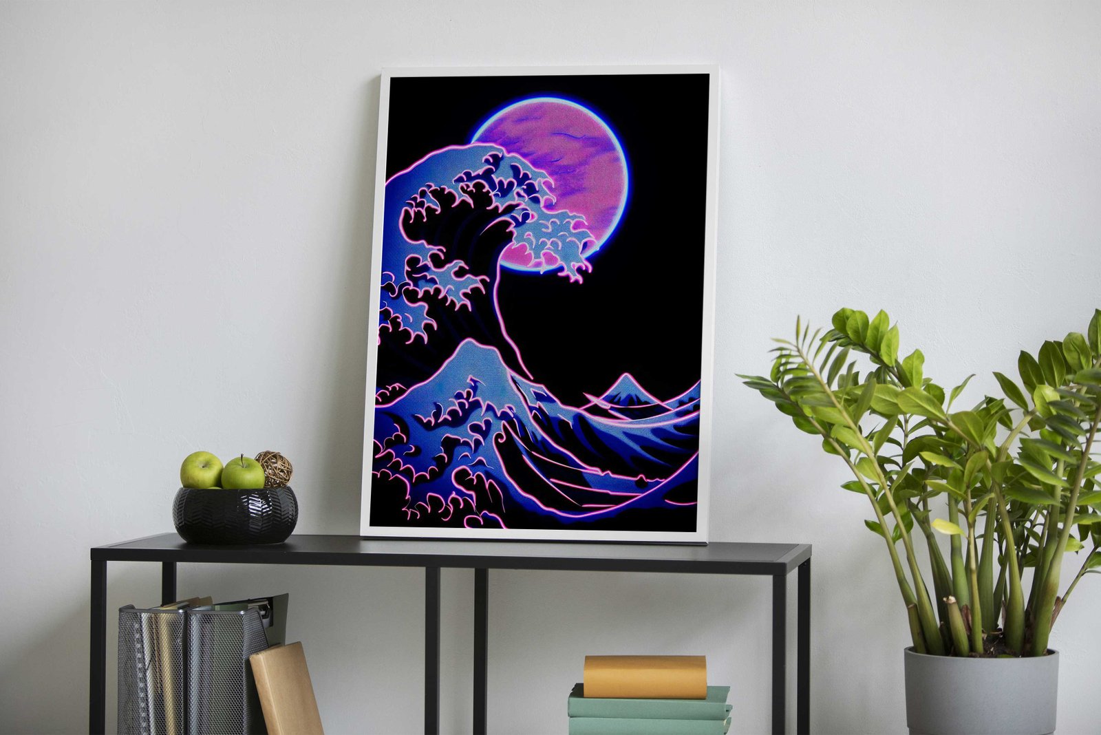 Neon Japan wave Asian Style Poster | Wall Art  for Home & Office | High-Quality Print - High-Quality Visual Display