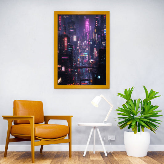 Neon Japanese City 8 Asian Style Poster | Wal l Art for Home & Office | High-Quality Print - High-Quality Visual Display