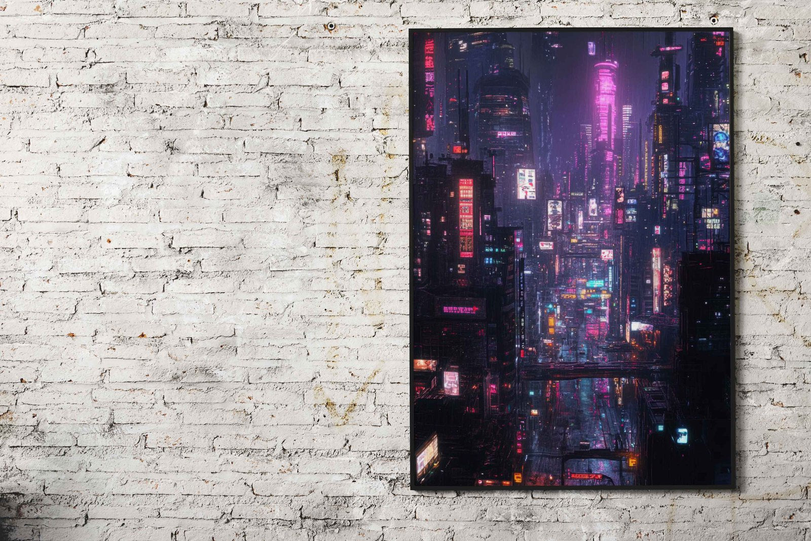 Neon Japanese City 8 Asian Style Poster | Wal l Art for Home & Office | High-Quality Print - High-Quality Visual Display
