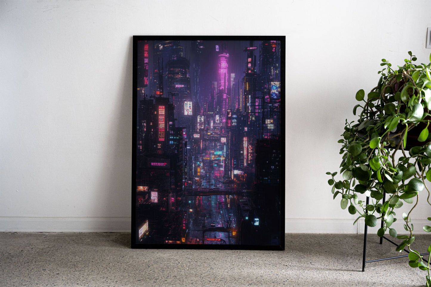 Neon Japanese City 8 Asian Style Poster | Wal l Art for Home & Office | High-Quality Print - High-Quality Visual Display