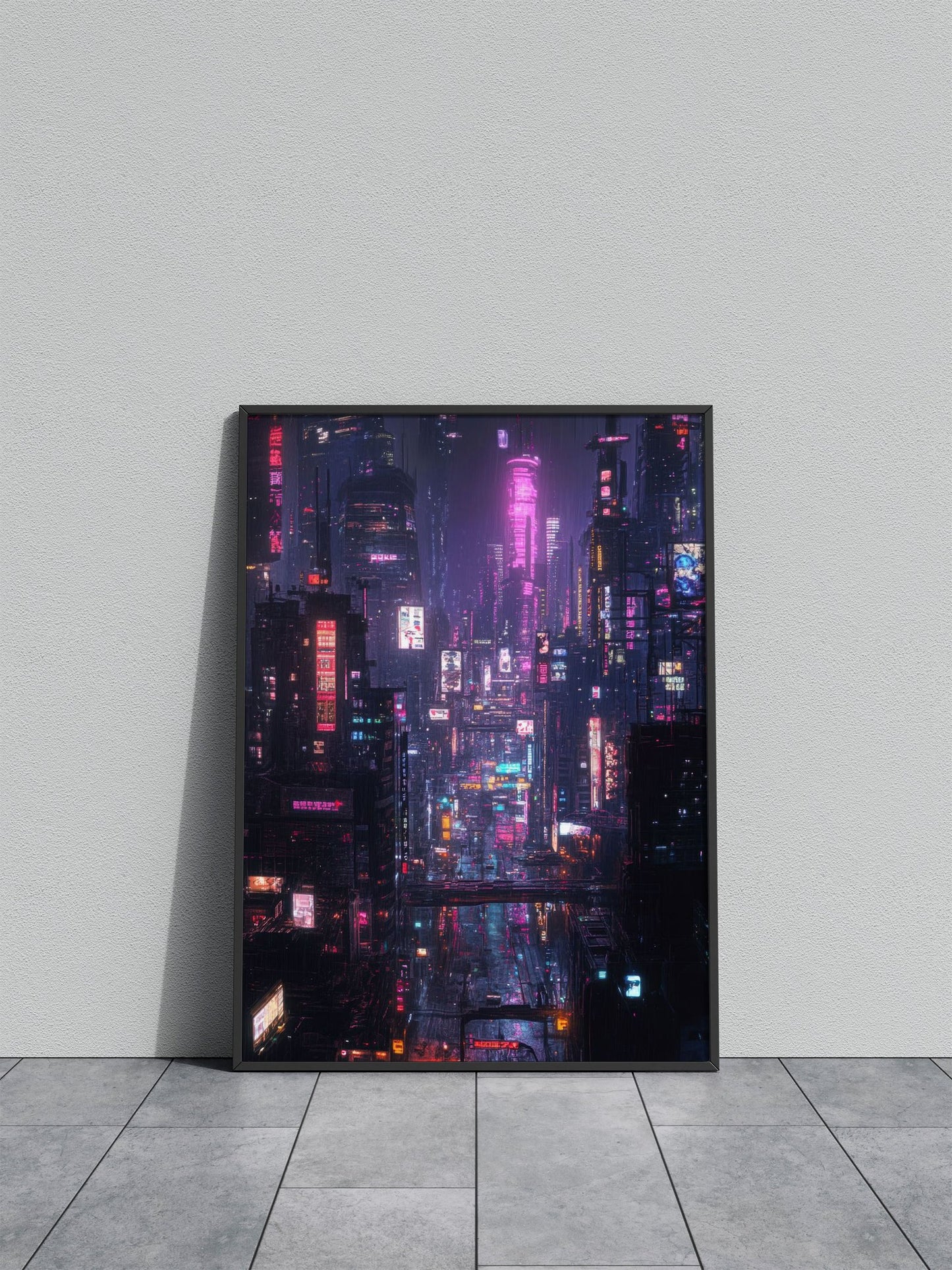Neon Japanese City 8 Asian Style Poster | Wal l Art for Home & Office | High-Quality Print - High-Quality Visual Display